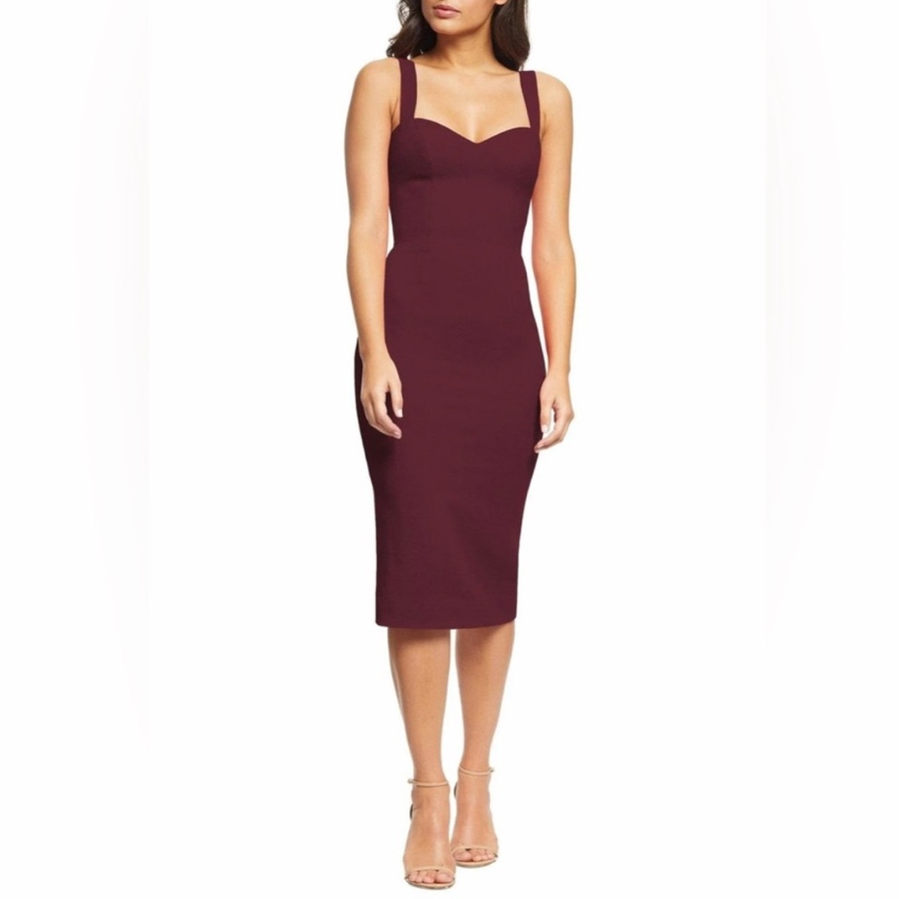Dress The Population NWT Burgundy Nicole Dress